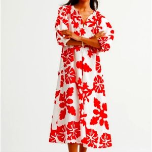 h&m linen blend dress